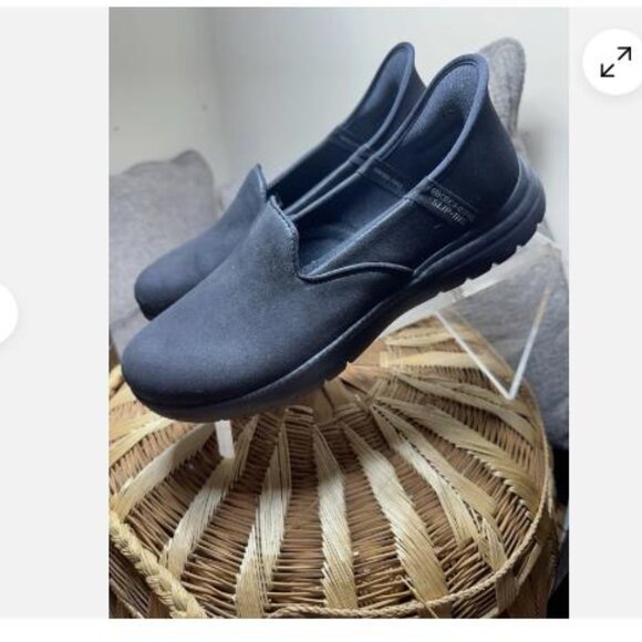 Skechers Shoes Womens 8.5 On The Flex Slip On Black Comfort Low Top 136544 - Picture 1 of 7